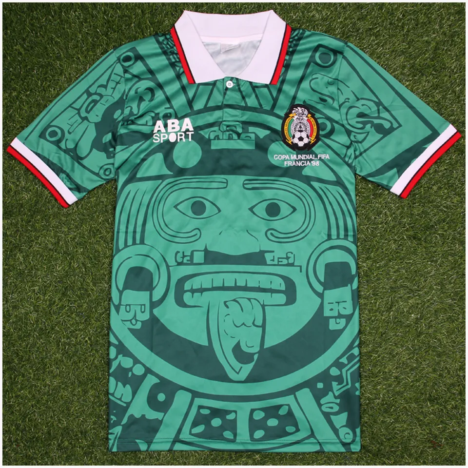 Retro 1998 Mexiko Fußballtrikots World Cup Classic Vintage 1970 1994 1995 Thailand Qualität HERNANDEZ 11 # BLANCO Home Green Away White Third Blakc Fußballtrikots