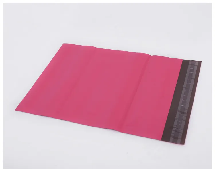 100 sztuk / partia Pink Poly Mailer 10 * 13 cali Express Torba 25 * 35 cm Torby pocztowe Koperta / Samoprzylepna Uszczelka Plastikowe Torby Wouch