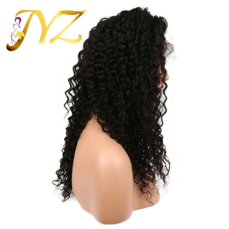 Top Quality Lace Front Wigs Brazilian Malaysian Peruvian 130 Density Swiss Lace Curly Full Lace Wigs Deep Curly Hair9248604