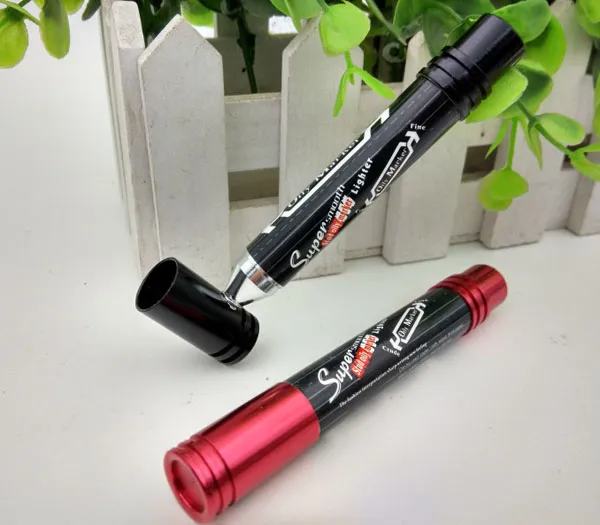 Marker Pen Stealth Pipe Gift Collectible Marker Portable Pipes Novelty Stealth Pipe Smoking Taster Bowl Creative Marker Metal Smoking Pipe Tobacco Pipe Hookah Tube