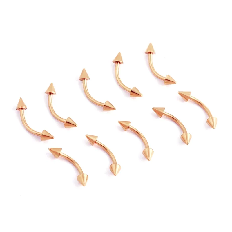 50 unids oro titanio acero inoxidable ceja nariz labio cautivo grano anillo lengua piercing Tragus cartílago pendiente joyería del cuerpo