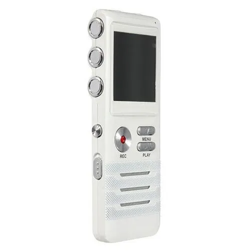 K6 8 GB Digitale Voice Recorder met Dubbele Microfoon HD-opname Premium Metal Case Mic en Dictafone USB MP3 gratis hoofdtelefoons