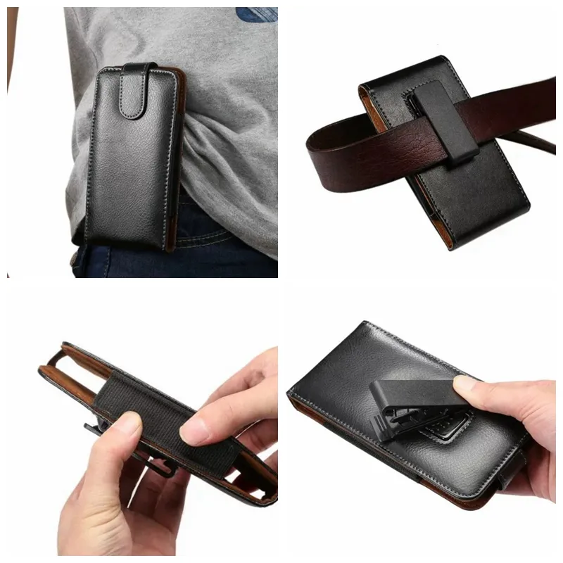 Hip Flip Capas Holster Clipe Vertical Genuíno Capas de Couro Real para Iphone 15 14 13 12 11 XR XS 7 6 SE 5 Galaxy S22 S21 S23 Nota 20 LG Stylo6 360 Bolsa de Cinto