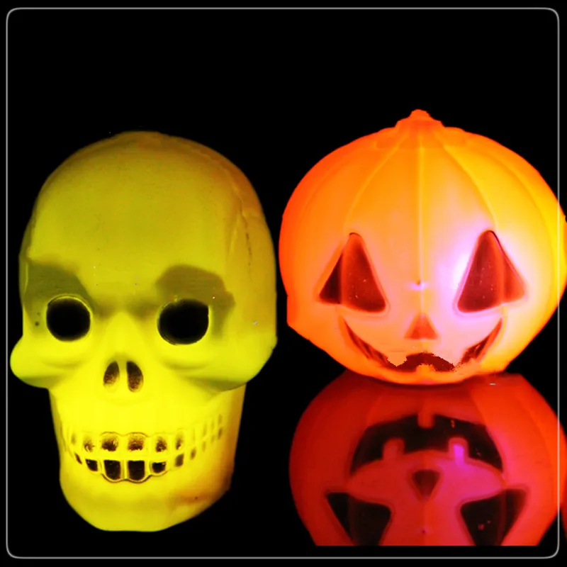 LED Pumpkin Skeleton Light Hallowmasクリスマスパーティー装飾プロップベッドサイドテーブルライト5cmハロウィーンランプ