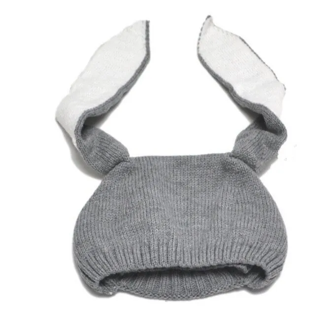 ファッションベビーウサギの耳編み帽子かわいいバニーキャップforinfant 0-2tガールボーイビーニーハット写真小道具