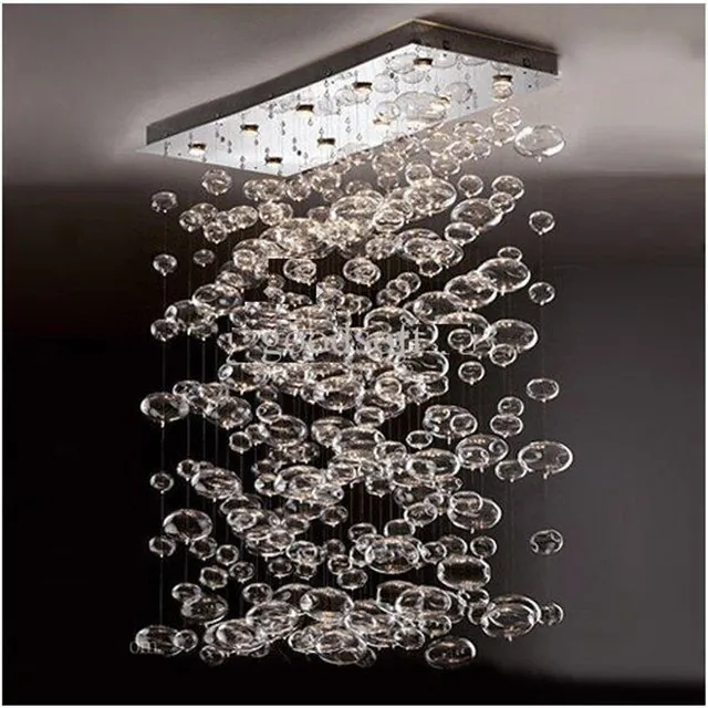Samtida Lyx Crystal Glass Bubble Suspension Lights Glass Bubble Leucos Murano På grund av Patrick Jouin Project LED Light Fittings