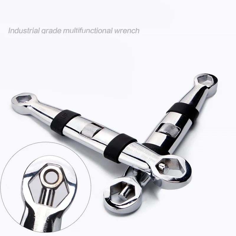 Industrial Grade Multifunction Rapid Universal Wrench Hand Tools 23 I 1 Metric Imperial Spanner Justerbar 419mm Socket Wrench8730918