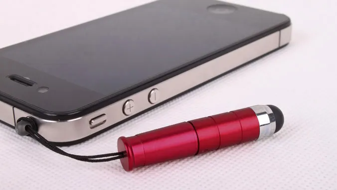 Mini capacitieve stylus touchscreen pen met anti-stof plug voor universele tablet pc smart phone