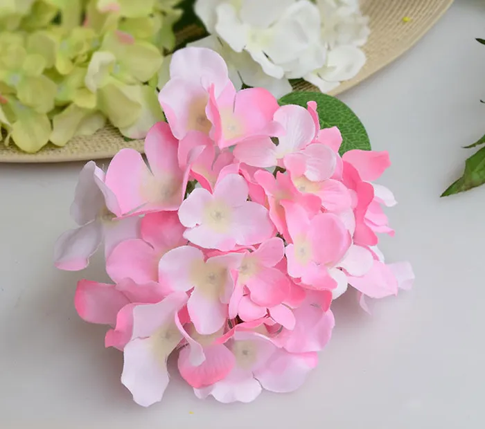 5.9" Silk Hydrangea Flowers Heads DIY Artificial Flower Ball Wreath Garland Wall Made DIY Accessory for Home Wedding Decoration 