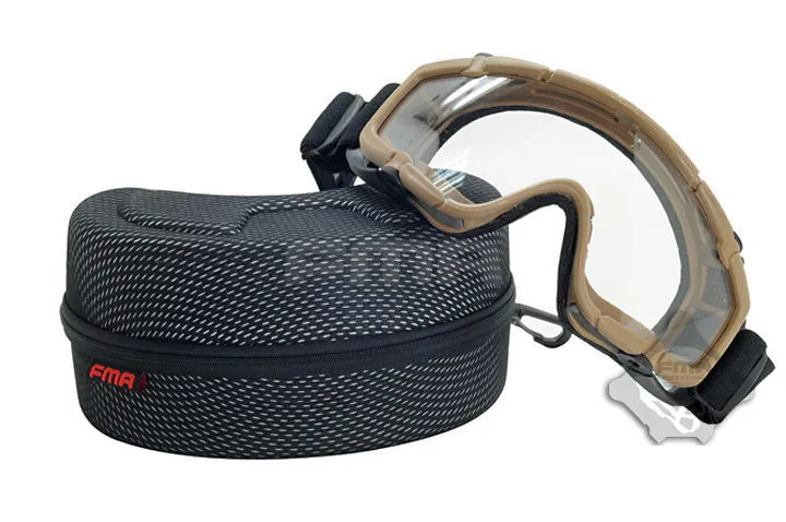 tactical comfortable goggles Outdoor Eyewear Eye protection popular Russia Suitable for Helmet (DE/BK)