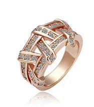 Weave Crystal Ring For Women Fashion Hot New Lady Jewelry Korean Style Wholesale Mix Colors Gift Party