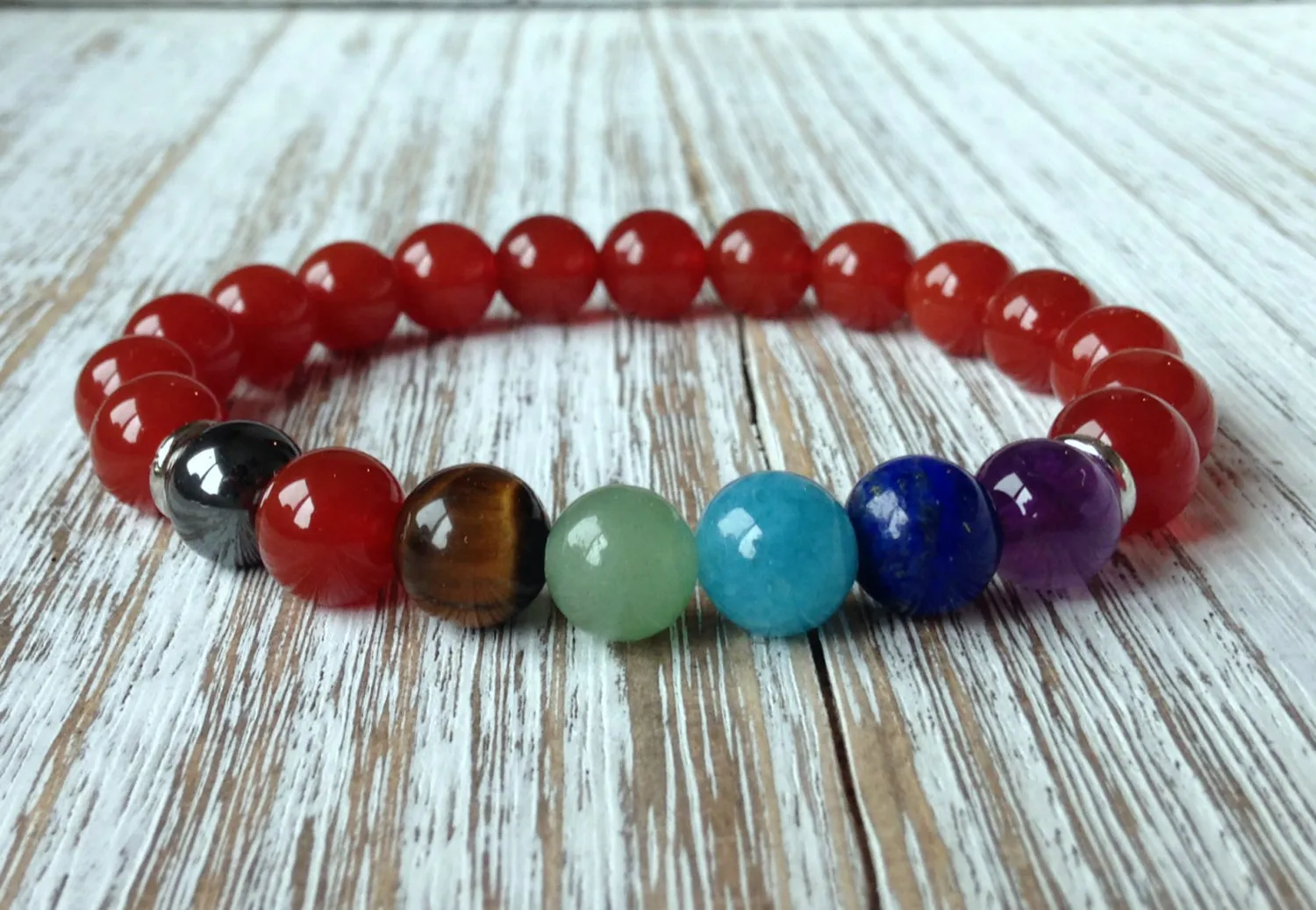 SN1052 Bracelet de yoga à l'agate rouge de haute qualité