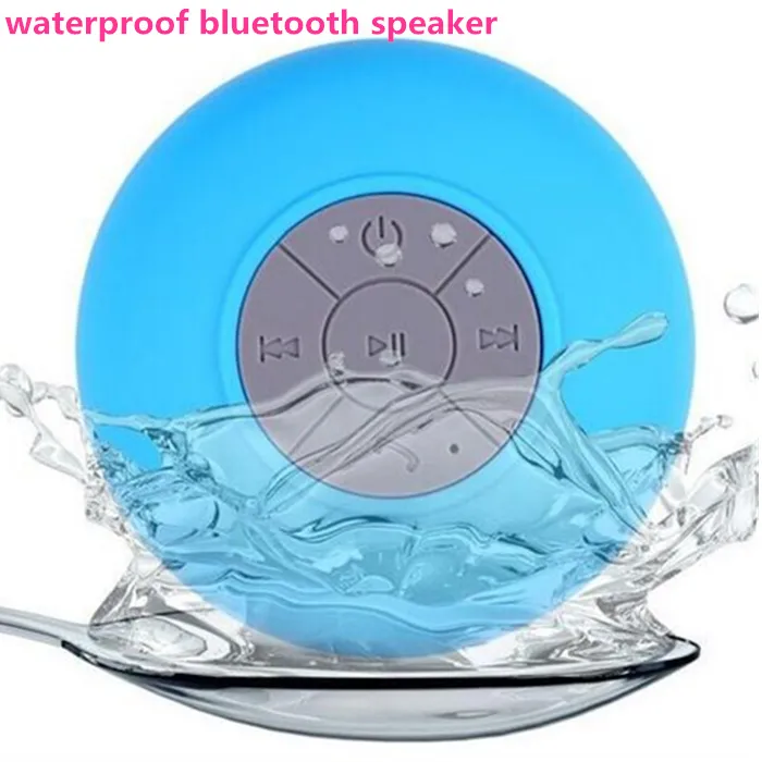 Altavoz portátil a prueba de agua Inalámbrico Bluetooth Altavoz Ducha Manos libres Mic Succión Chuck Altavoz Portátil mini MP3 DHL GRATIS