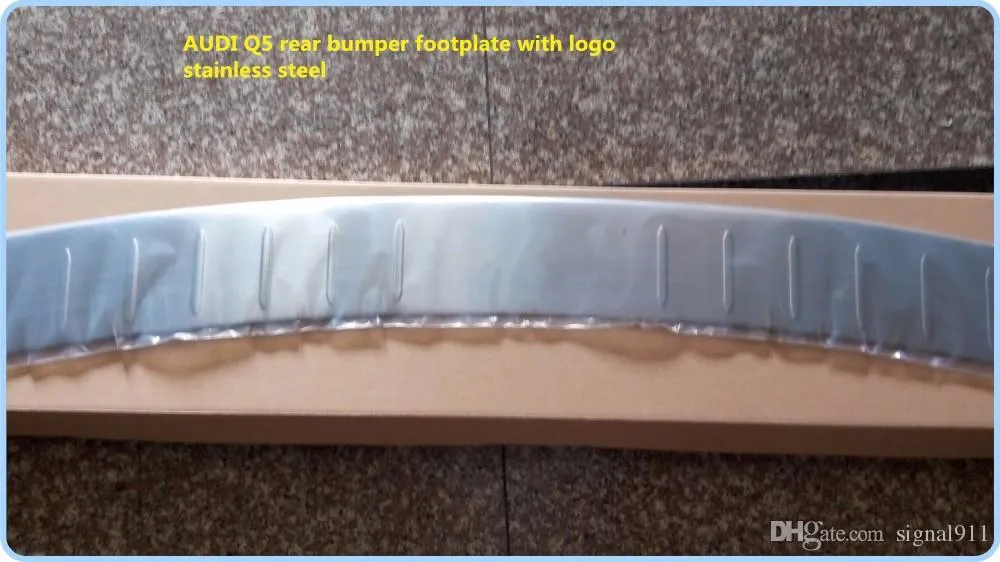 عالية الجودة من الصلب المقاوم للصدأ الجذع الخلفية لوحة حارس أبلى، لوحة زخرفية، لوحة واقية مع شعار AUDI Q5 2009-2015
