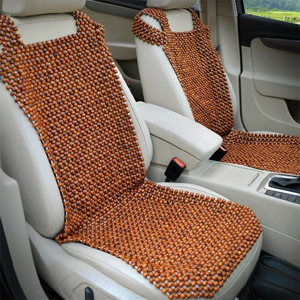 Samochód Natural Drewniane Koraliki Siedzenie Masaż Chłodno Premium Comfort Poduszka Redukuje zmęczenie samochodu lub ciężarówki lub siedzenie biurowe