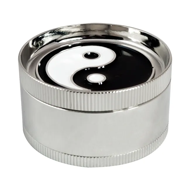 Gratis frakt Skräddarsy Zink Alloy Metal Grinder, Spice Miller Pollen Catcher Dia54 * 33mm till salu