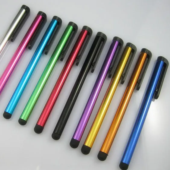 Atacado / Universal capacitiva Stylus Pen para Iphone5 5S caneta de toque para o telefone celular para tablet cores diferentes