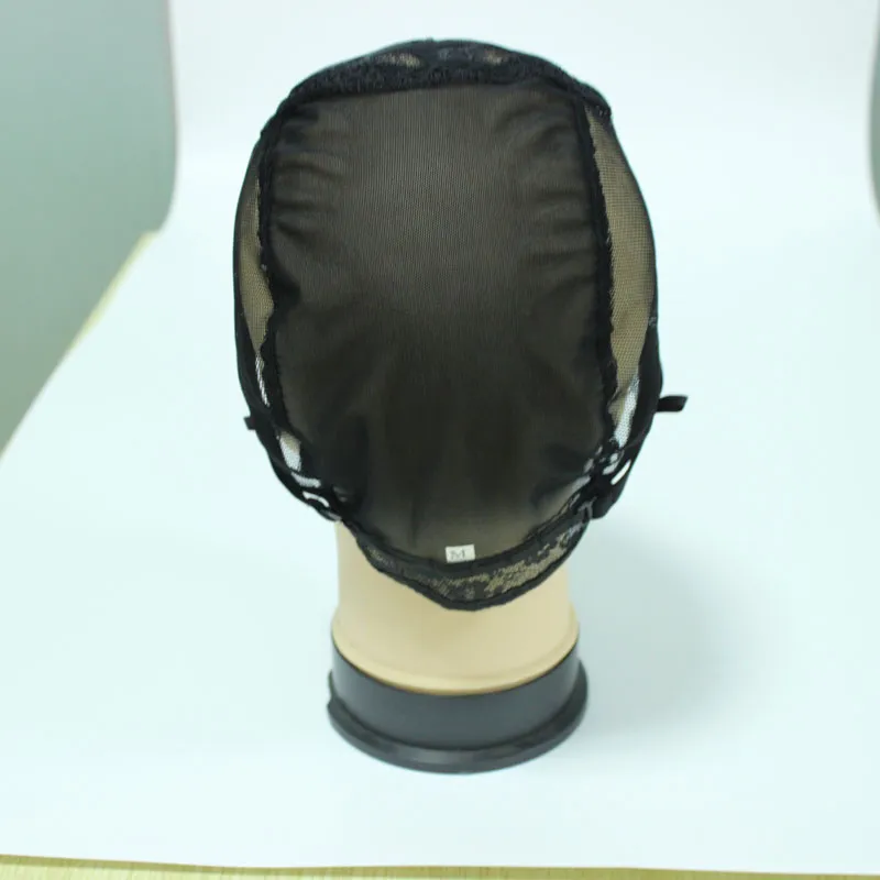 Black Color Wig Full Cap Net Jewish Base Wig Caps para fazer alça ajustável sem glúteis no Back7732821