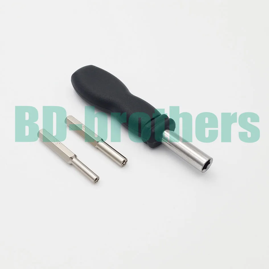 3.8 4.5 mm Security Screwdriver Bit and Black 6.5mm Magnetic Extension Handle for Game Console 