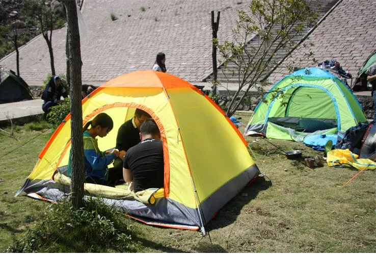Tende da trekking all'aperto Rifugi da campeggio portatili 2 persone Tenda con protezione UV Tende da campeggio famiglie