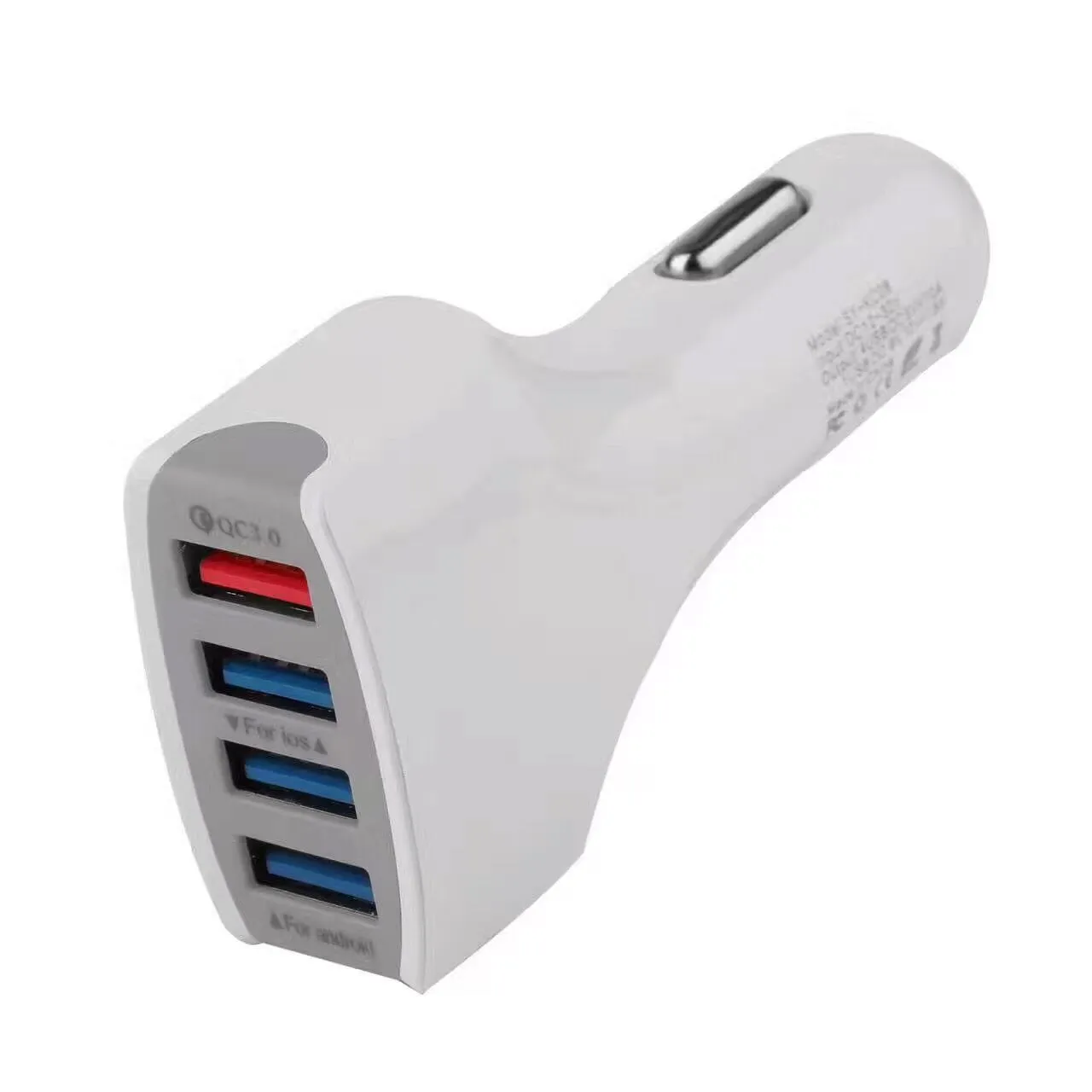 HIGH Qualtiy QC3.0 QC 3.0 4 USB Ports 5V 9V 12V Adaptive Fast Charging Car Charger Plug For iphone Samsung Galaxy 50PCS/LOT