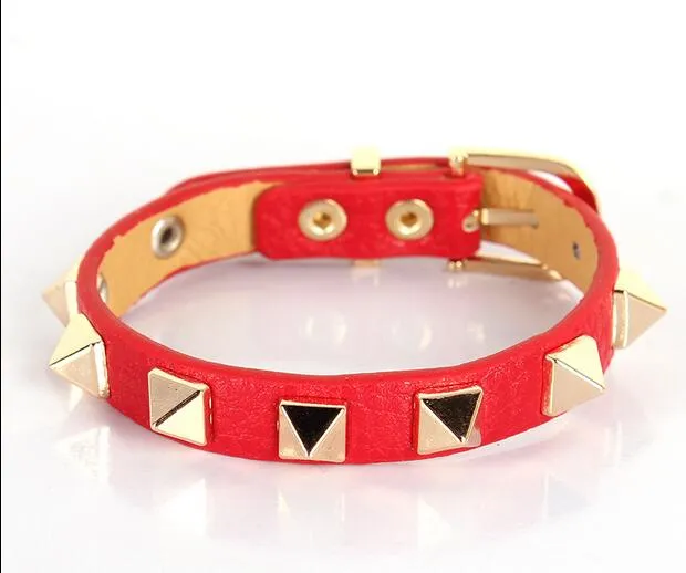 new LOVELY Fashion star style women's bracelet and candy multicolour Women strap rivet bracelet for Gift2793