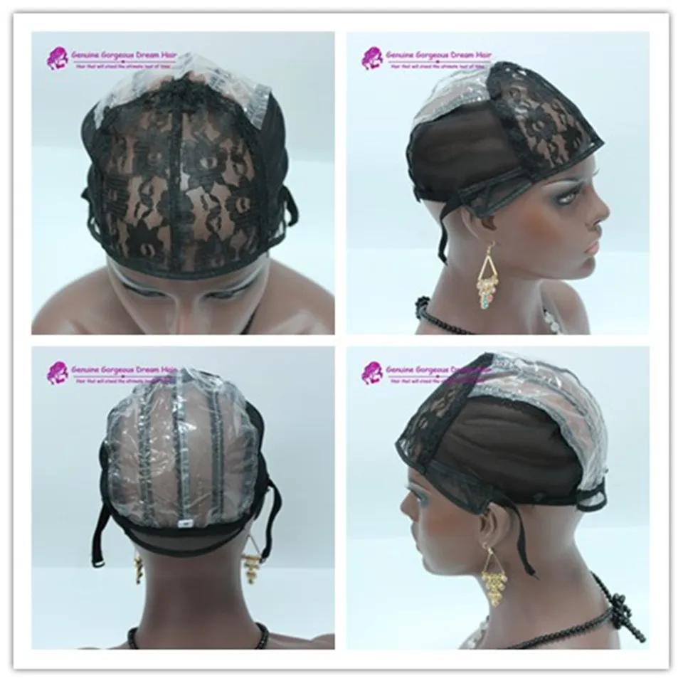 Wig Caps för att göra vävning peruker Endast stretch Lace Vävning Cap Justerbara band Tillbaka Högkvalitativ garanti Vävningslock