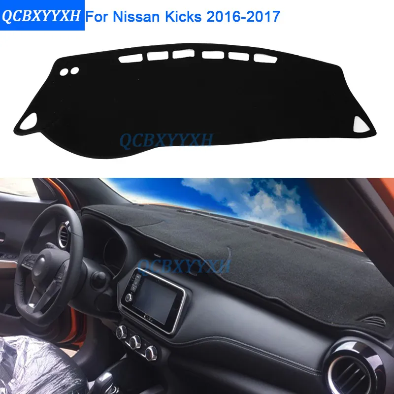Estilo de coche para Nissan Kicks 2016 2017 LHD, alfombrilla protectora para salpicadero Interior, fotofobismo, almohadilla antideslizante de silicona, cojín de sombra