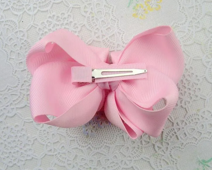 Bébé filles solide bandeau gros-grain ruban cheveux arcs deux couches Hairbow femmes mode bandeau cheveux accessoires 30 pièces/