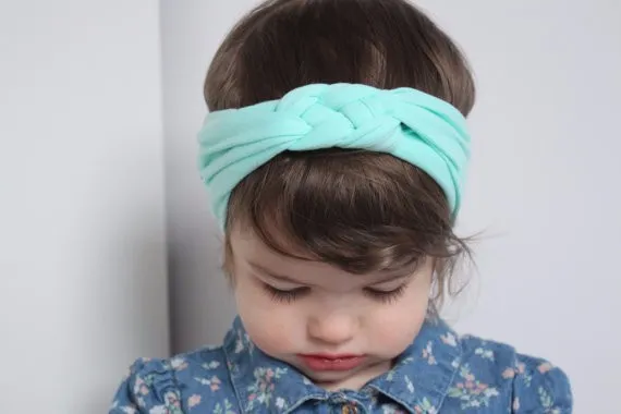 12 färg barn baby flicka hår tillbehör huvudband barn hårband ny underbar baby elastisk kraft bomull knut huvud hår tillbehör