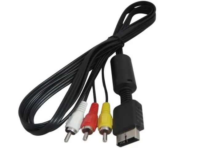 100 pçs / lote 6 pés 1.8 m cabo de áudio e vídeo AV para rca para playstation para ps2 ps3