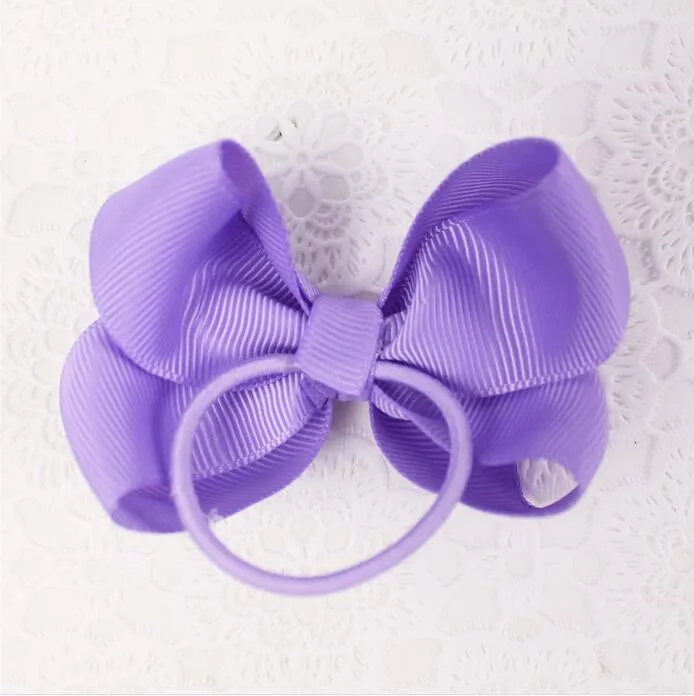 3 cal Baby Solid Grosgrain Wstążka Włosy Włosy Elastyczne Zespoły Do Włosów Baby Girls Akcesoria do włosów Boutique Bows Headplace 196 Kolor 50 sztuk