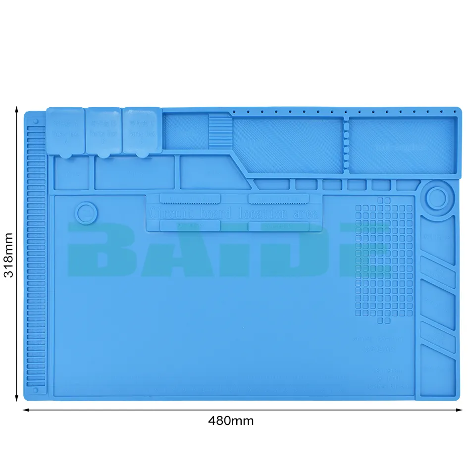 Neu eingetroffen 480 x 318 mm Wärmedämmung Silikon Pad S-170 Schreibtischunterlage Wartungsplattform für BGA Lötreparaturstation für iPhone X