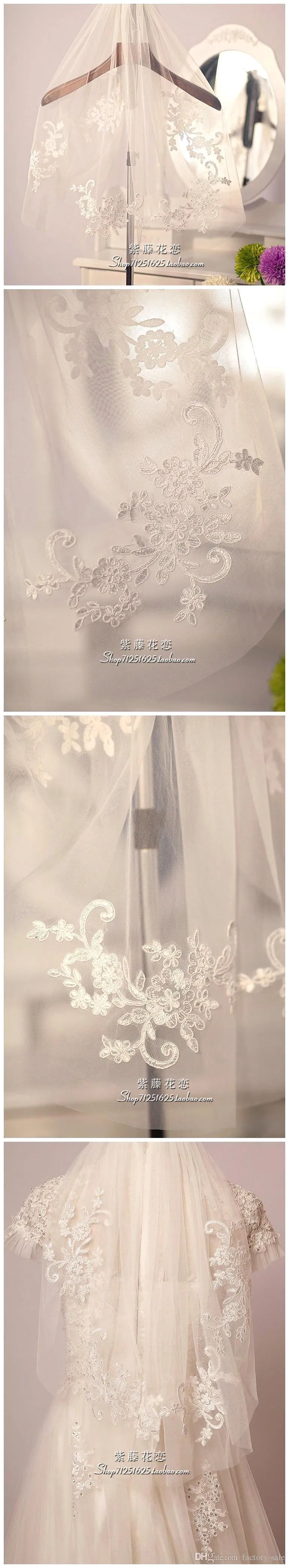 يزين رائع الرباط طول الكوع مع مشط الزفاف اكسسوارات الزفاف الحجاب cpa398 الأبيض العاج الحجاب شحن مجاني