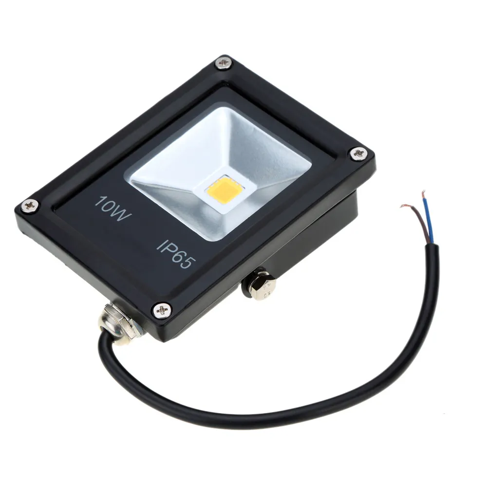 Luz de inundación LED ultrafina 10W Cubierta negra AC85-265V Impermeable IP65 Reflector Proyector Iluminación exterior Envío gratis