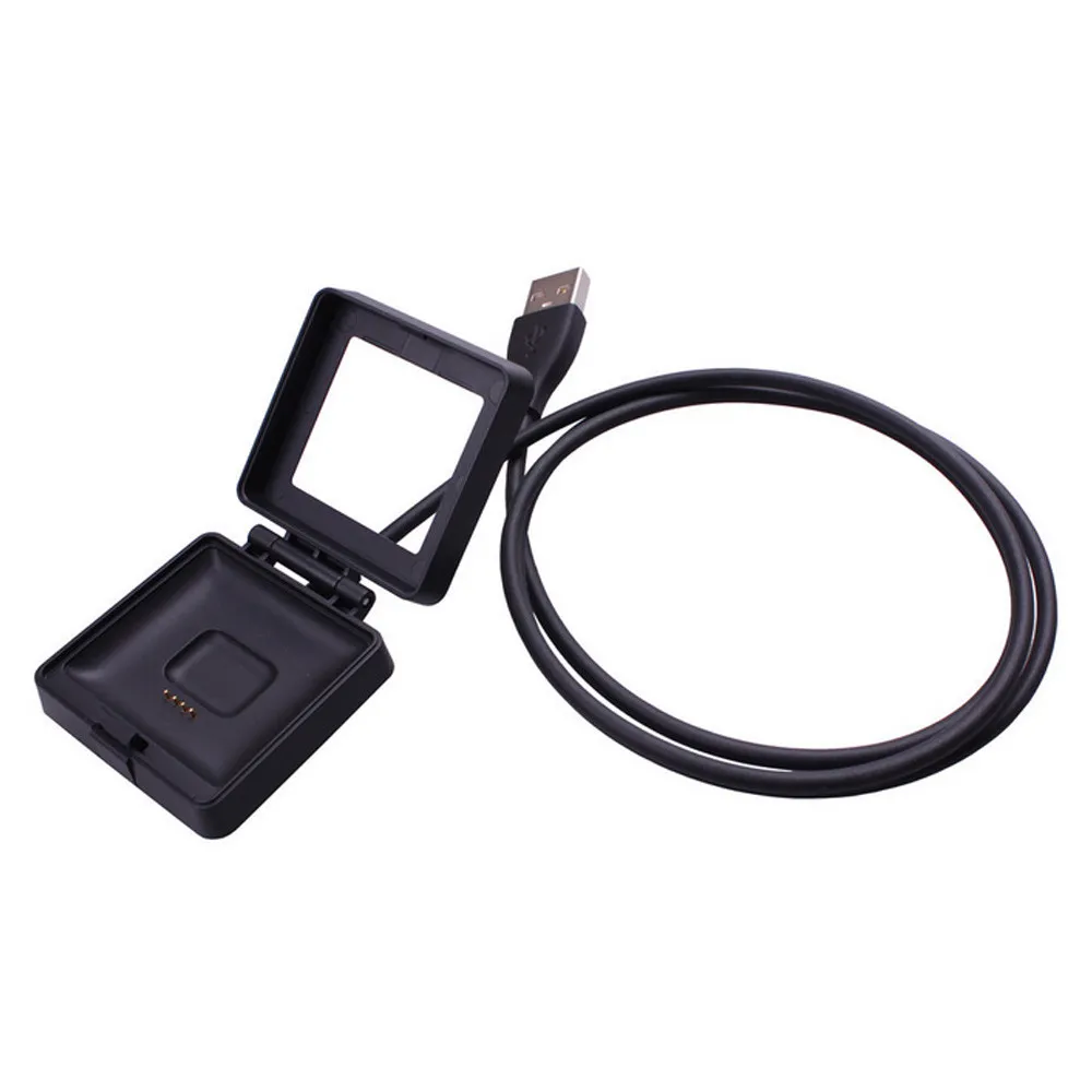 USB Power Charger Cabo Bateria Carregamento Dock 100cm Plástico Preto Alta Qualidade Para Viagem Para Fitbit Blaze Smart Watch