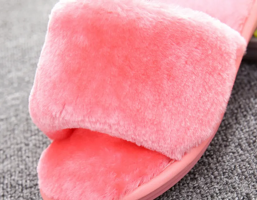 Winter fashion large base cloth plush slippers abb cotton slippers female indoor antiskid shoes that occupy the home