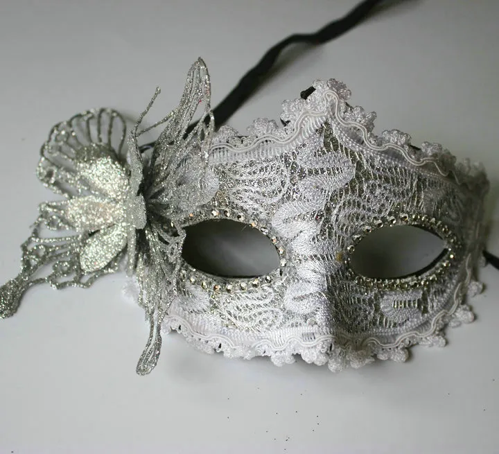 2016 Halloween Masquerade Pół Twarzy Maska Wenecka Maska Proszek Księżniczka Wymiarowy Maska Maska 7 Style Darmowa Wysyłka