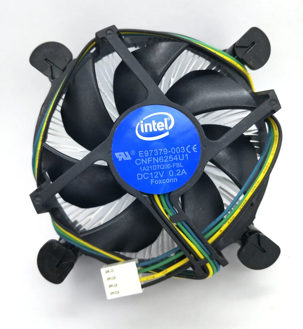 أصلي جديد لـ Intel 1155 1156 1150 775 Cluminium Cryiator 4 Wires PWM Computer CPU Fan Fan