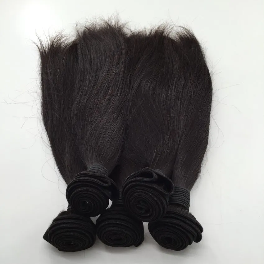 3 stks / partij Straight Virgin Hair Bundels Weefsels, Braziliaans Peruviaans Maleisisch Haar, No Shiding Geen Tangle Soft Straight Human Hair Extension