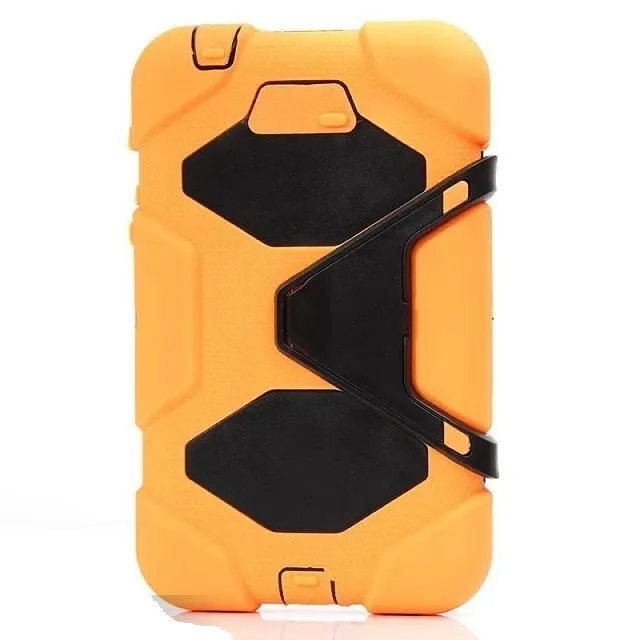 Etui étanche en silicone souple pour tablette Android pour Samsung Galaxy P3200 7 pouces militaire extrême résistant aux chocs avec protection d'écran béquille support couverture