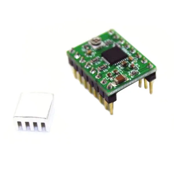 Module de pilote de moteur pas à pas vert/rouge A4988 pour imprimante 3D Reprap avec dissipateur de chaleur B00174 BARD