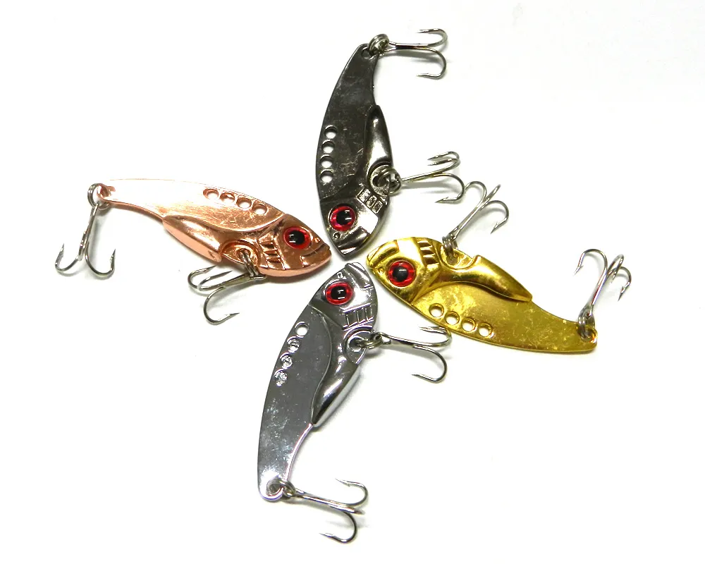 Hengjia Nuova 5.5CM 11G 8 # ganci VIB009 Design VIB Pesca esche da pesca Lure Bait vibratore metallo del cucchiaio esche