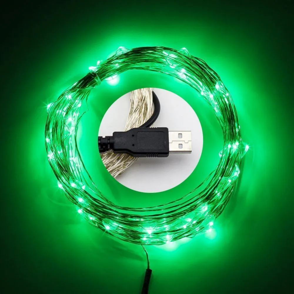 5 V USB Operado 5 M 50LED Festa de Casamento Do Feriado De Natal Decoração Festival LEVOU Fio De Cobre Corda Fada Lâmpada de Luz