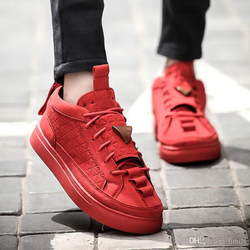 2016 de deporte de marca Patrick Mohr MenWomen zapatos de triángulo de cuero genuino Nubuck