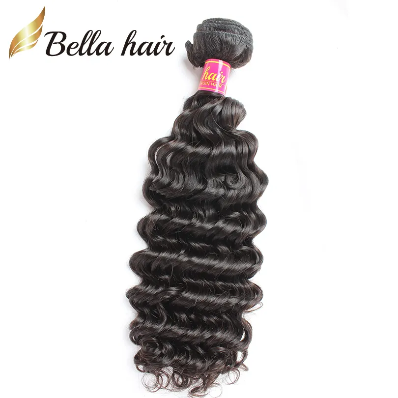 wholesale 8a extensions indiennes 1024 pouces armure de cheveux humains 10pcs / lot couleur naturelle trame de vague profonde