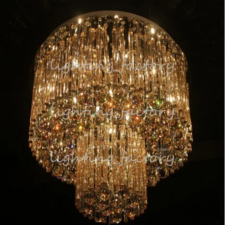 New Item Luxury Crystal Lamp Dia800 H360mm Moderner Glanzkristall Kronleuchter Beleuchtung Hotel Lobby Licht