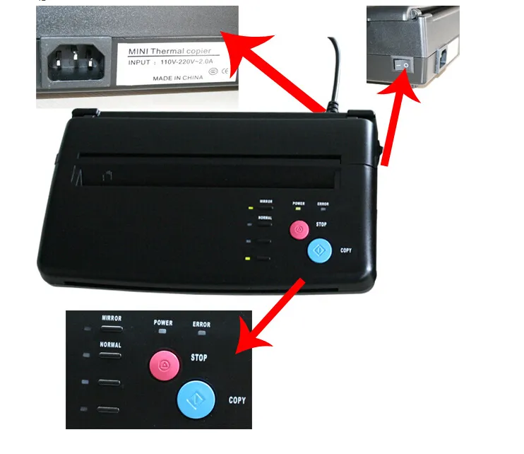 Wholesale-lowest price A4 Transfer Paper black Tattoo copier thermal stencil copy Transfer Machine