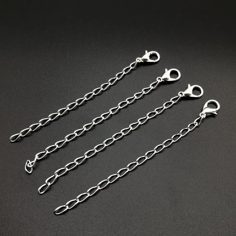 100pcs Silver Plated Necklace Chain Extender+Lobster Clasp FASHION Act the role ofing is tasted necklace bracelet link chain