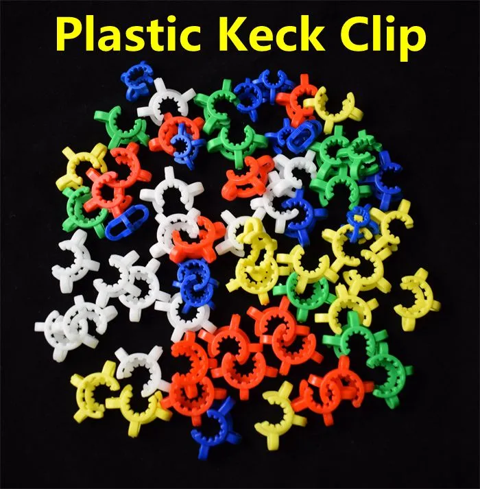 Pupular 10mm 14mm 19mm Clip de Keck en plastique Clip de pince de laboratoire Clip de verrouillage en plastique Adaptateur de verre pour Bong en verre NC